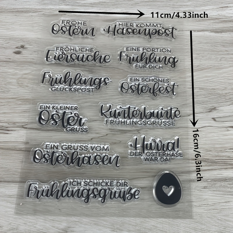 4.33*6.3inch German Easter Stamp Stamp Clear Stamp Painting Tool Clipping Craft Diy Card Decoration Rubber