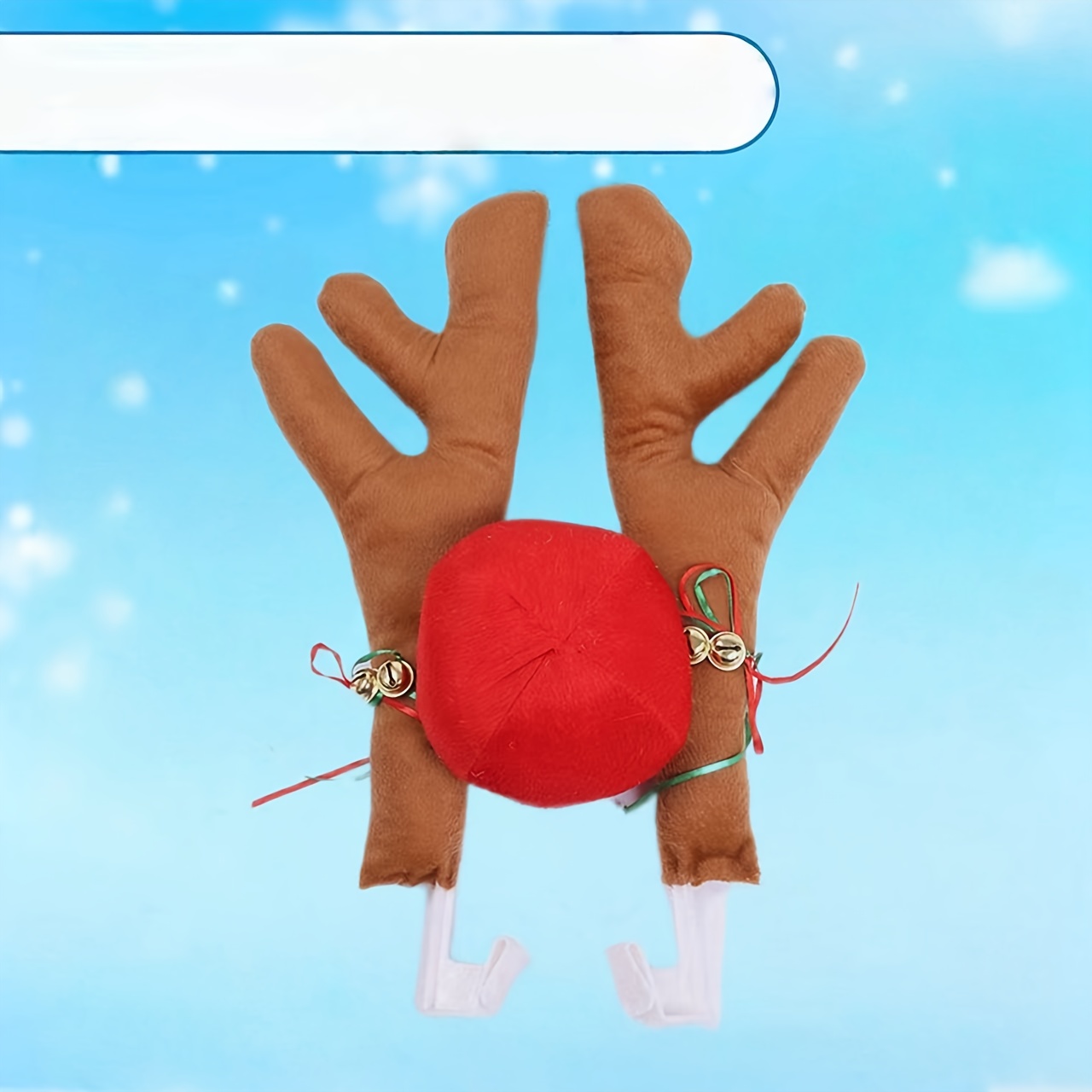 TEMU Motorcycle Windshield Decoration, Window & Grille Reindeer Christmas Costume, Diy Christmas Antler Decorations, Holiday Reindeer Ornament Deal,