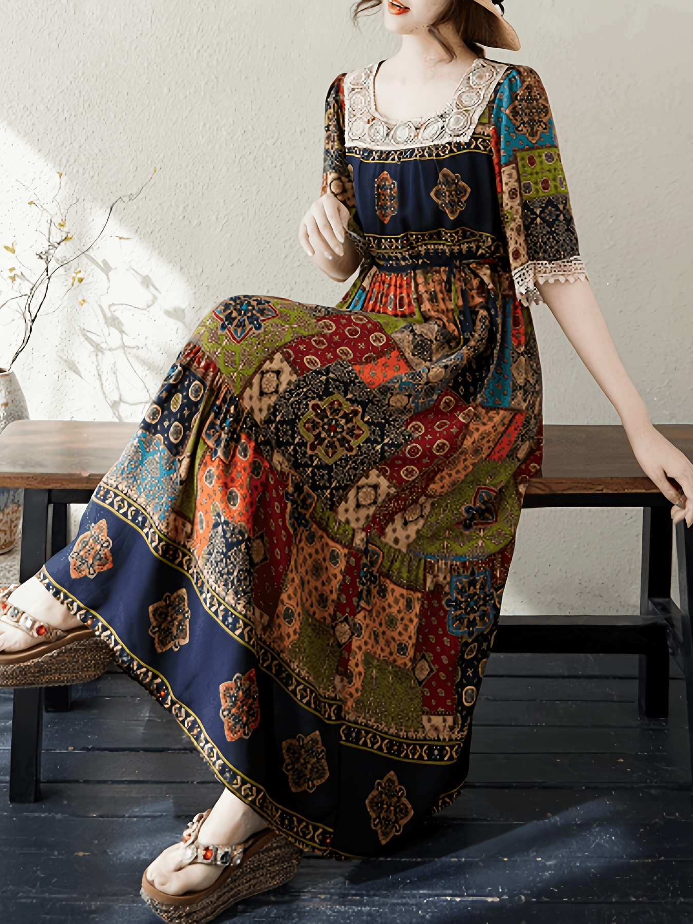 boho midi dresses sold on Temu Australia