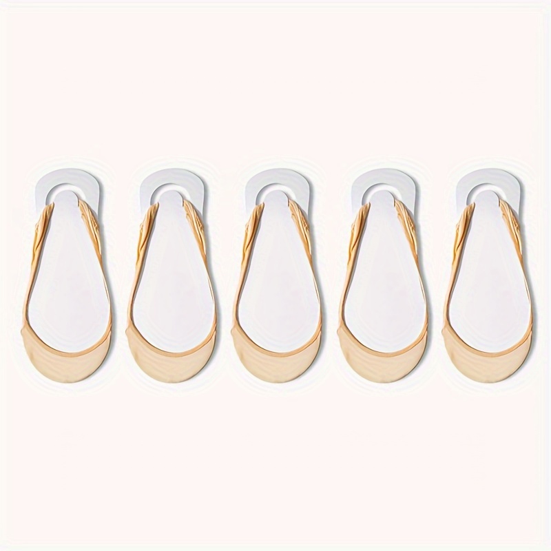 Image of 1-pair/5-pair Women's Low-cut Socks For Spring/summer With , For High Heels, Short Tube Silicone Anti-slip Socks That Without Slipping, Soft And Comfortable