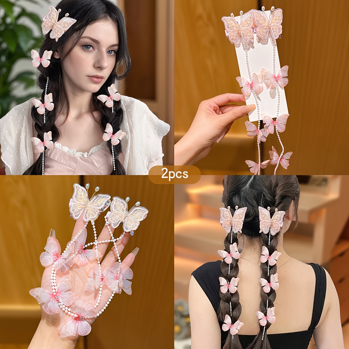 Tassel Braided Hair Clips Are Suitable For Everyday Hair Additions