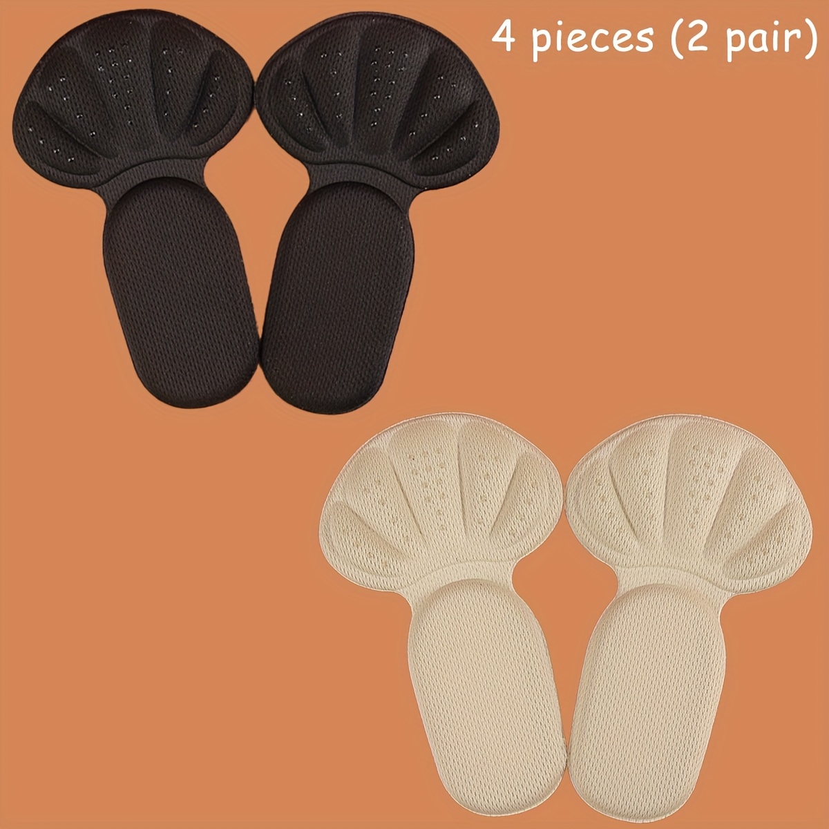 Image of 2/4/8/12pcs Soft Tpe Anti-slip Heel Cushion Pads With Breathable , Adjustable Height, And Cuttable Design For Comfortable Shoe Fit