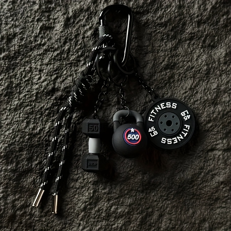 Portachiavi A Forma Di Kettlebell 3D - Accessorio Fitness, Regalo Per Appassionati Di Palestra, Colore Blu/Nero