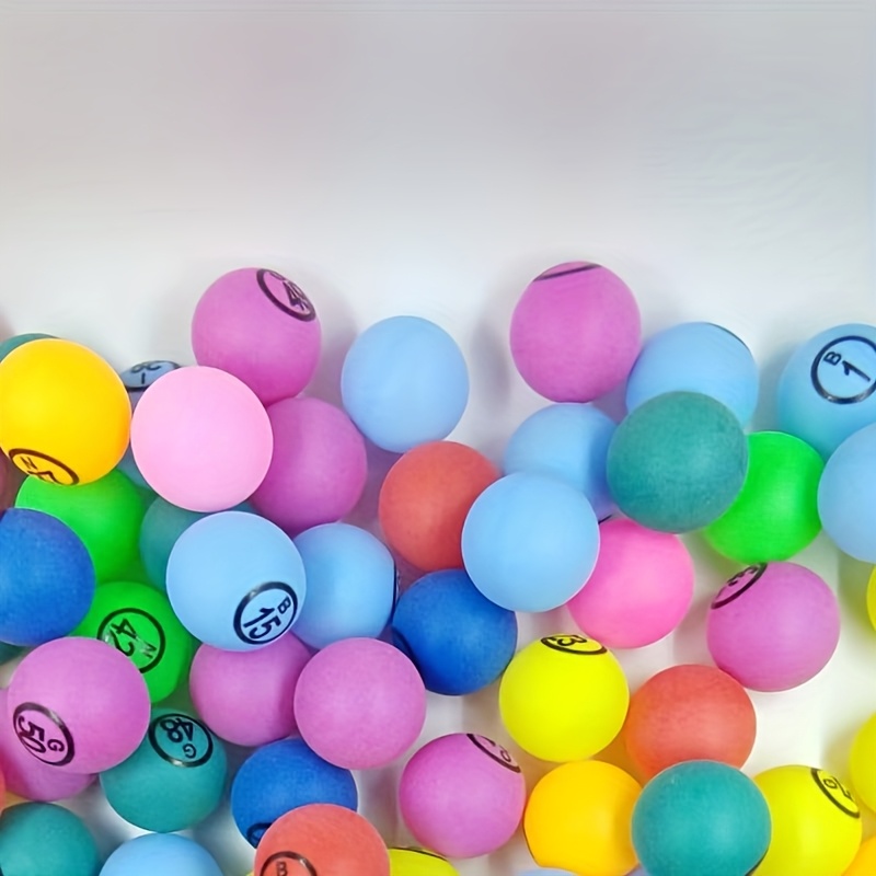 Bingo Balls, 75pcs Set, Colorful Raffle Game Props