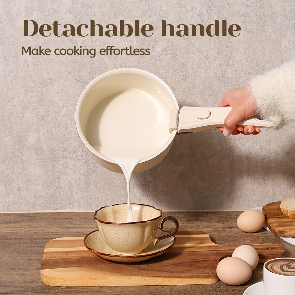 5pcs Non-Stick Ceramic Saucepan Set with Removable Handles