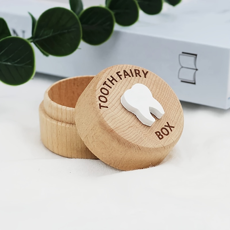 

1pc Wooden Tooth Box, Tooth Collection Box Storage Box, Fetal Hair Collector, Tooth Fetal Hair Storage Box, Tooth Box, Souvenir, Home Decoration, Birthday Gift