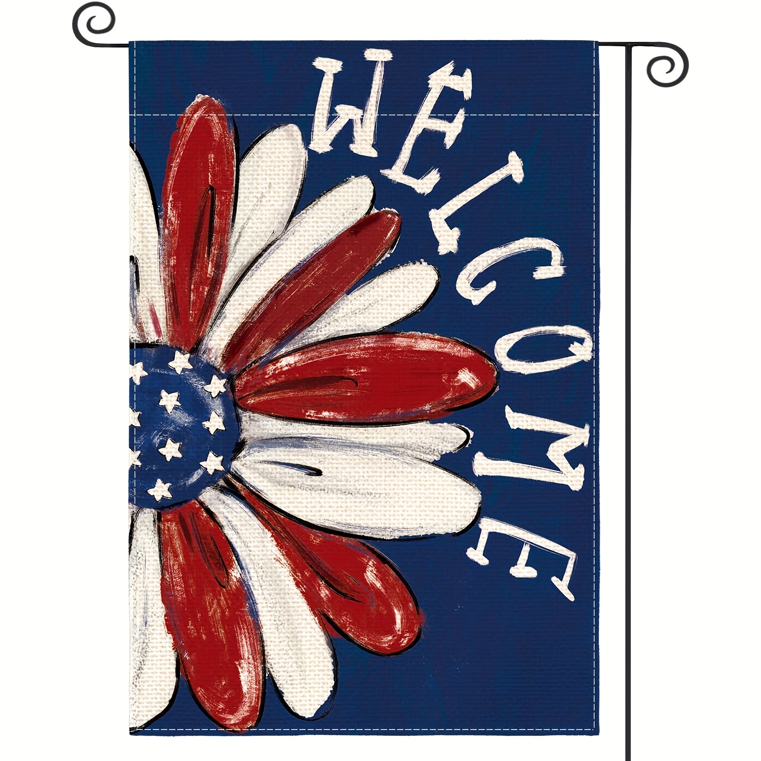     garden flag 12x18 inch double sided outside memorial day floral welcome daisy yard outdoor decoration