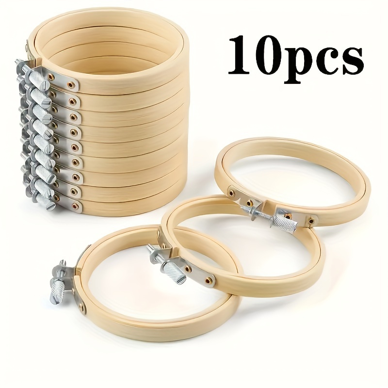 10 Cerchi Da Ricamo In Bambù - 13cm Per Punto Croce E Lavori Artigianali - Foto 11