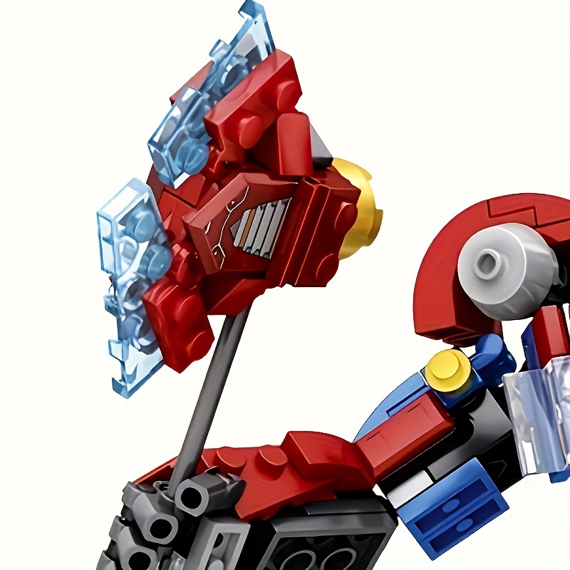 Robot Building Toy Set, 2in 1 Transforming Robot Building Kit, Construction Truck Blocks Set