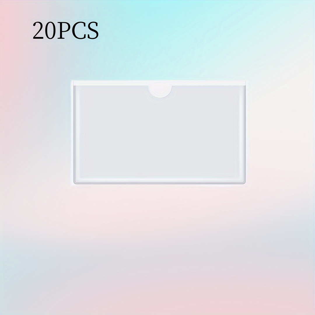 20pcs Self-* Planner Pockets - Clear Vinyl Index Card Holders for Notebooks, Journals &amp; Office Organization - Horizontal &amp; Vertical Styles *