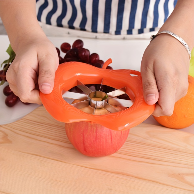[Everyday Comfort] Stainless Steel Apple Slicer - Manual, Square Blade, No Power Needed, Kitchen & Dining Tool, Available in Green and Orange