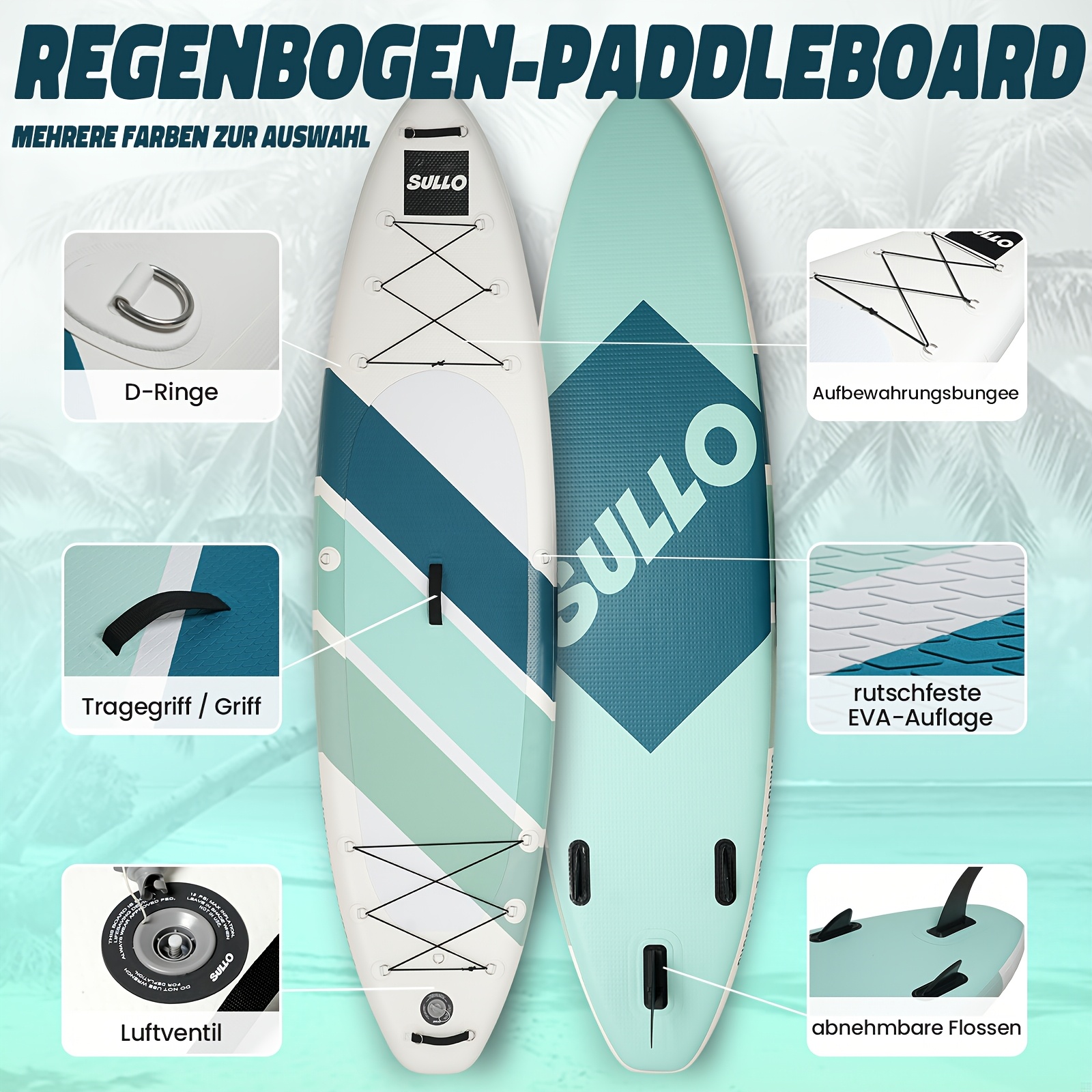 Inflatable Paddle Board, Pet-friendly, Suitable For Children And Adults, With A Thickened Pvc For Stability And , Essential For Outdoor Swimming And Surfing