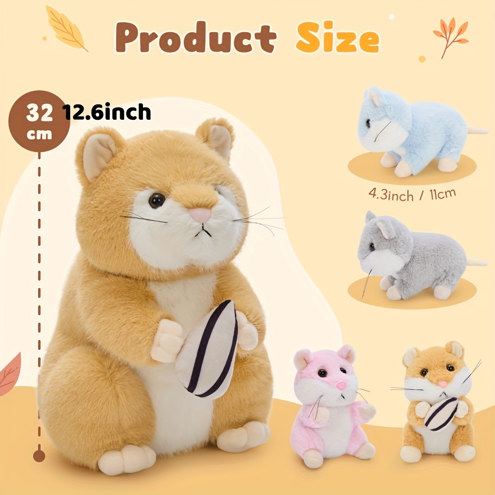 Big Hamster Teddy with Baby Inside, Cuddly Plush Toy