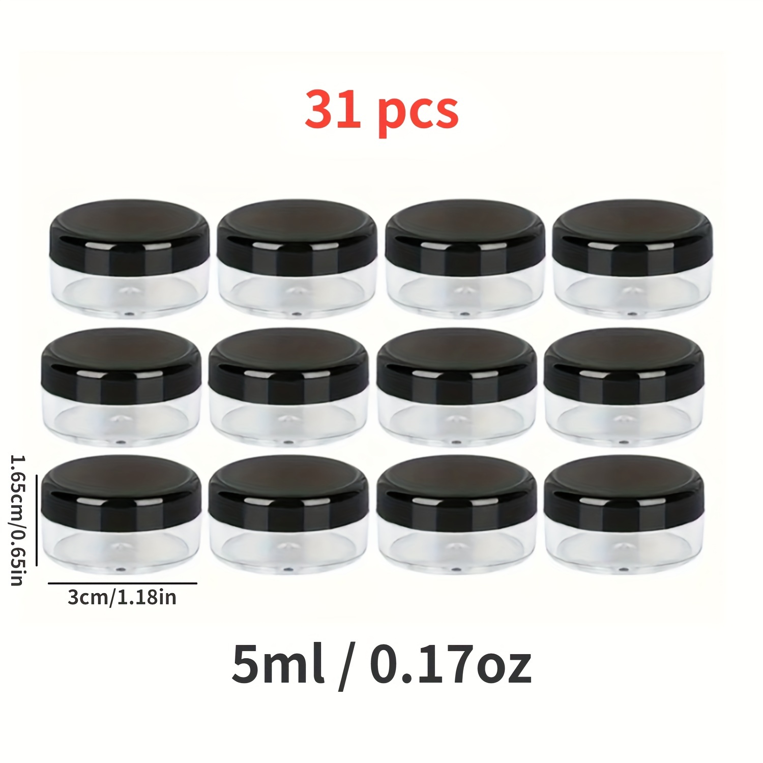 TEMU 8/31pcs Houseables Sample Containers, Sample Lotions, Balms Jars, Lip Balm Containers,small Powder Container, Small Cosmetic Jars, Tiny