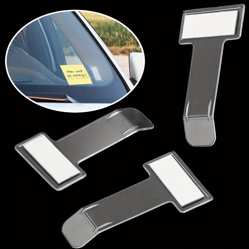 

5pcs Car Parking Ticket Clips - Windshield Sticker Holders For & Cards, Auto Interior Accessories