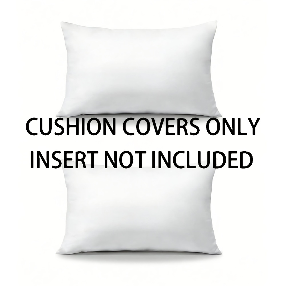 TEMU 2pcs Throw Pillowcases 45x45cm/30x50cm, Polyester Decorative Cushion Covers, Zipper Closure, White Cushion Cases For Hotel Use, For Painting