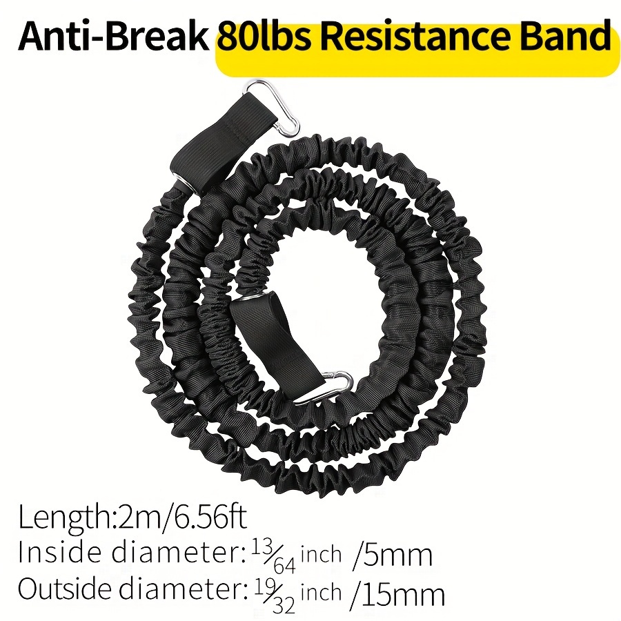 Image of Length 6.56ft/ 80lbs Strength Training Elastic Band Band Fitness Training Resistance Rope Resistance Band For Running Speed