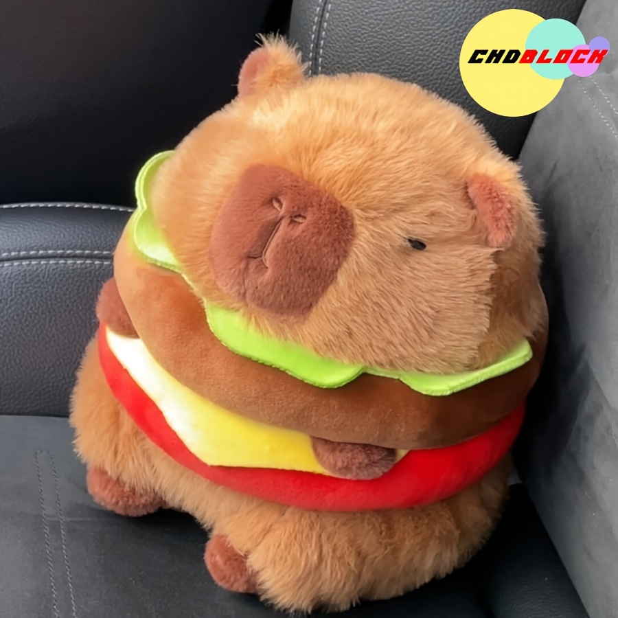 

9 Inch Hamburger Capybara Stuffed Animal Plush Toy, Capybara Stuffed Animal Hamburger Plush Toy, Best Gift