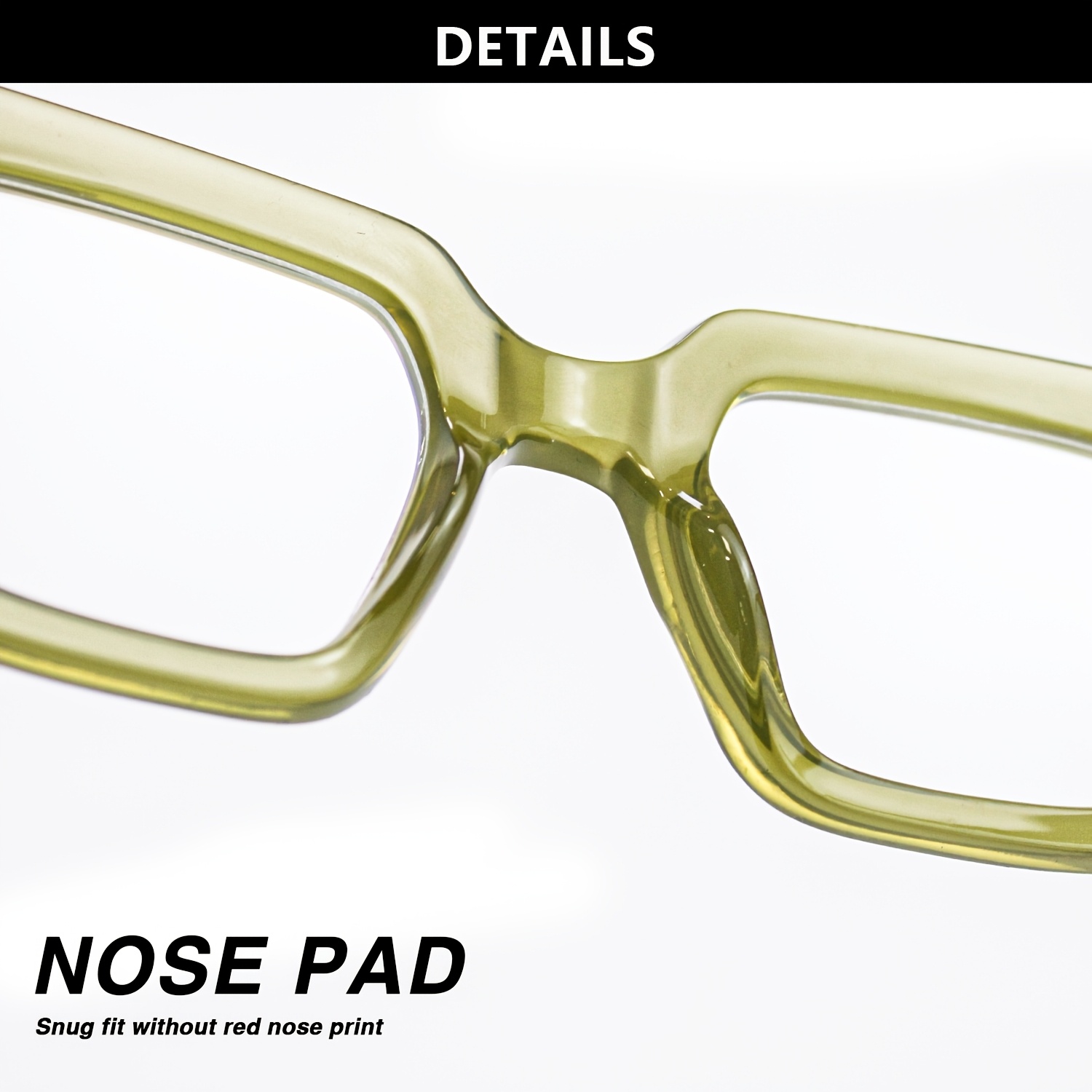 Fashionable Rectangular Women's Reading Glasses with Magnetic Case