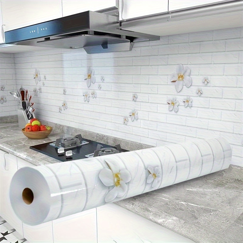 60cm3d Cartoon Wallpaper Self-adhesive Pvc Wall Desktop Stove Decoration Wallpaper Stickers Without Glue