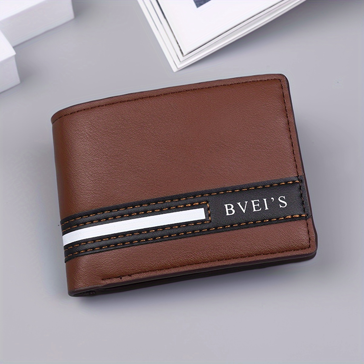 TEMU Pu Wallet - Pattern, , - , Bifold Short Wallet