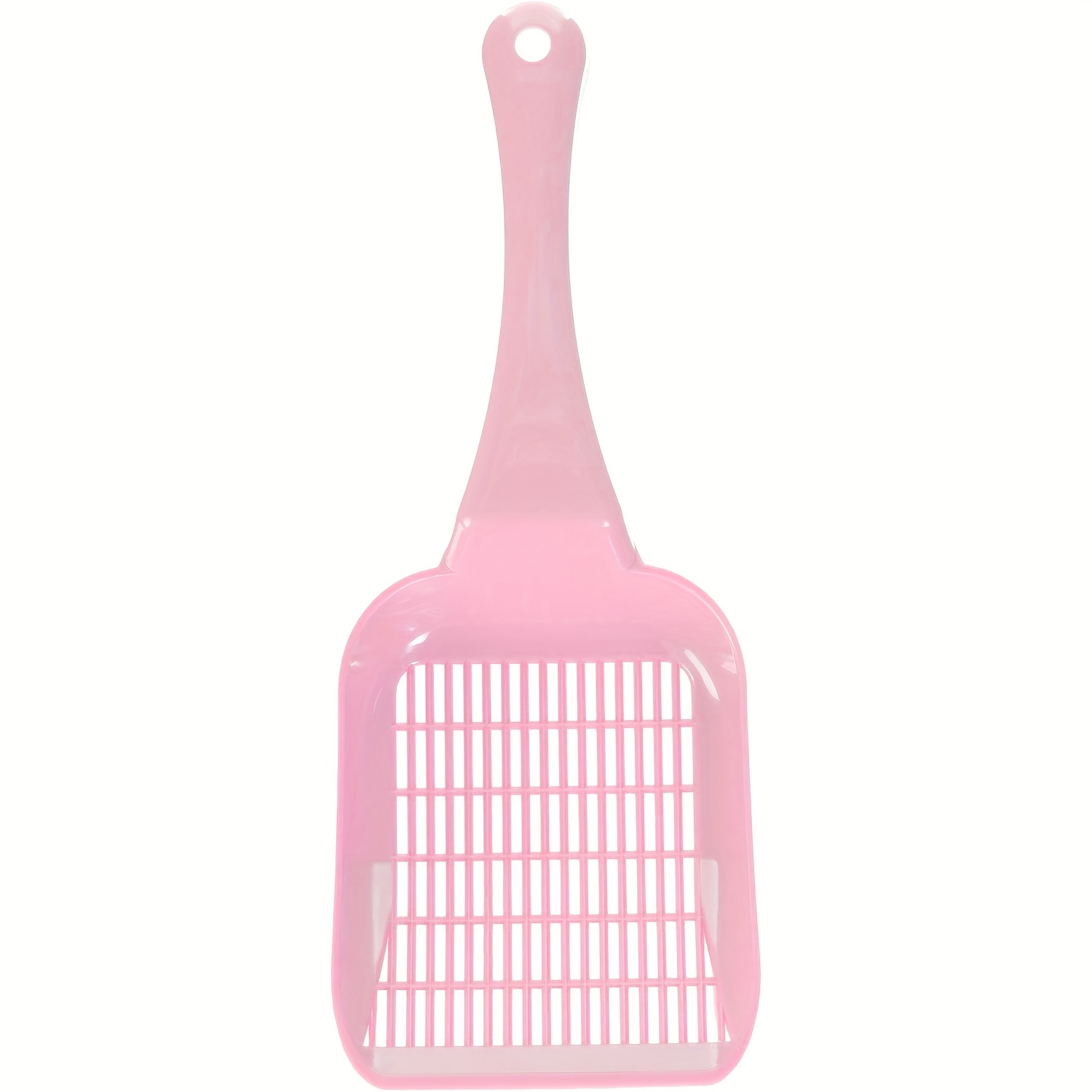 a   sturdy pink and gray plastic cat   with ergonomic handles designed for easy handling and leak proof use   cleaning litter boxes and suitable for all types of cats Product details 2