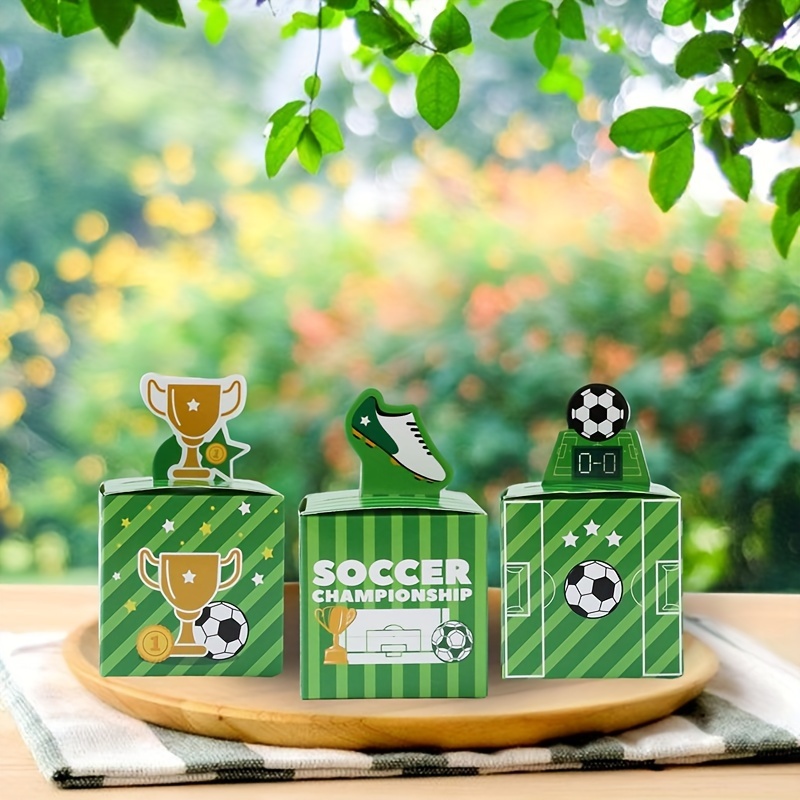 

24- Football Candy Boxes, Soccer Theme Party Favor, Paper Dessert Gift Packaging, Sports Birthday Party Decor, Event Supplies, Baby Shower Boxes With Full Football