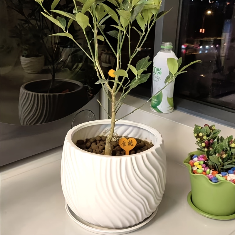 2pcs plastic flower pot 1 diameter cm 1 diameter 24 cm base - Temu Cyprus