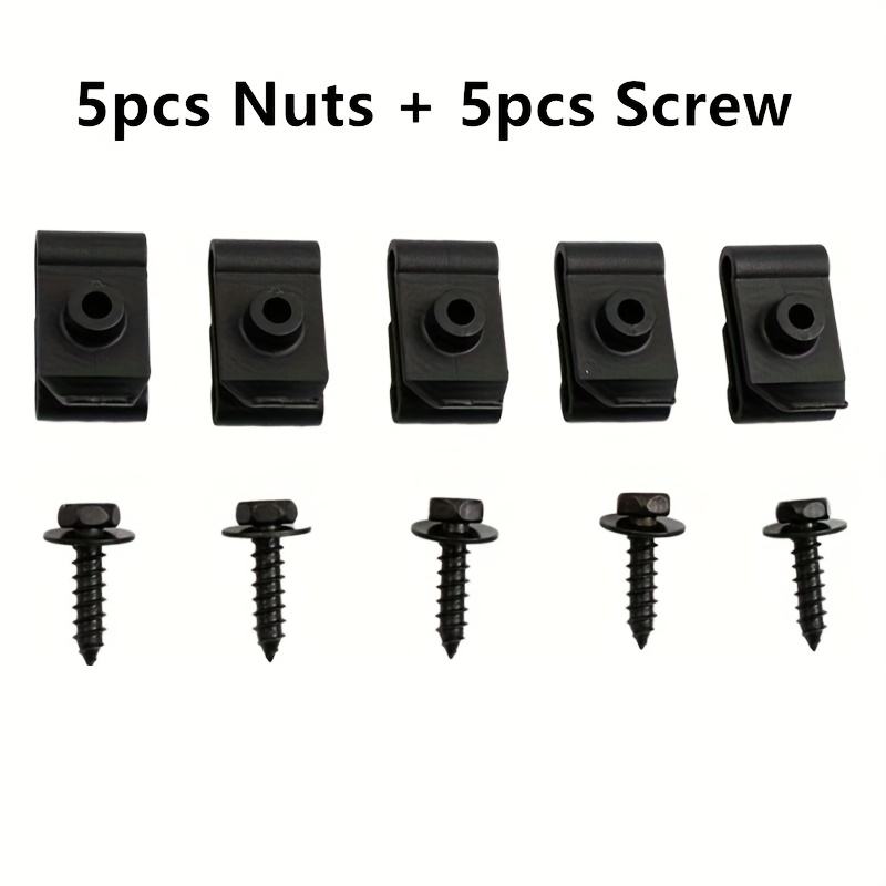 TEMU Lot de 10 clips en U à vis pour voiture, attaches pour , ailes, panneaux de garniture, planche à feuilles, pour Toyota RAV4, pour