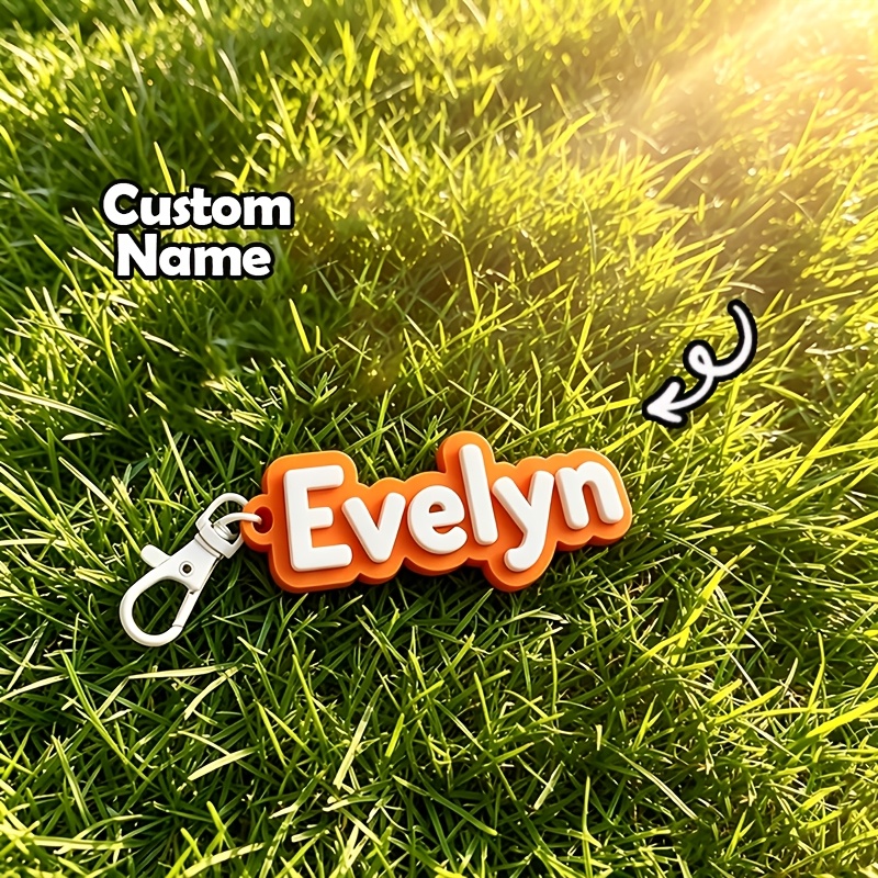 TEMU [] Personalized Letter Keychain, Layered Keychain, Custom Name Keychain, Ideal Personalized Gift For Family, , Backpack Tags, Car Keychains,