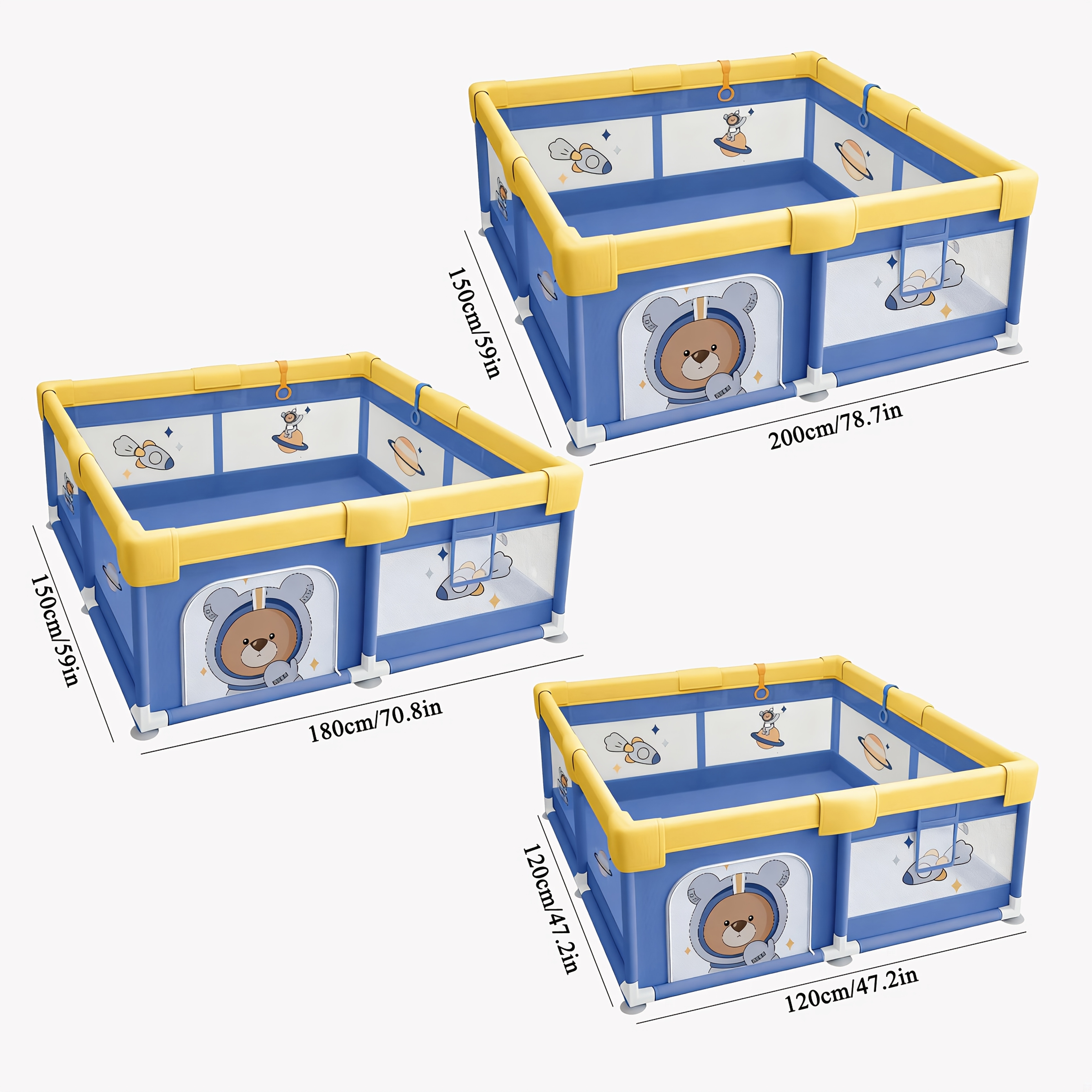 Interactive Activity Center Play Game Fence with Pull-Ring Gate