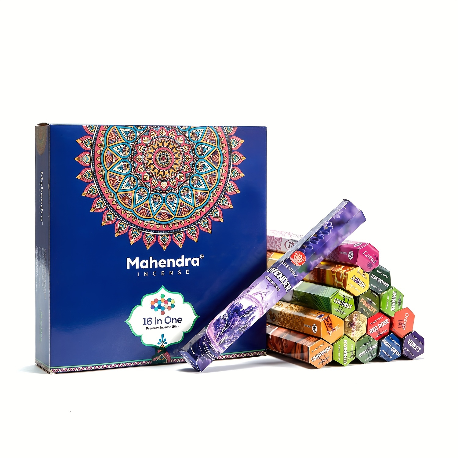 

Mahendra 16 In 1 Incense Sticks: A Collection Of 320 Pieces For Yoga, Meditation, And Home Aroma