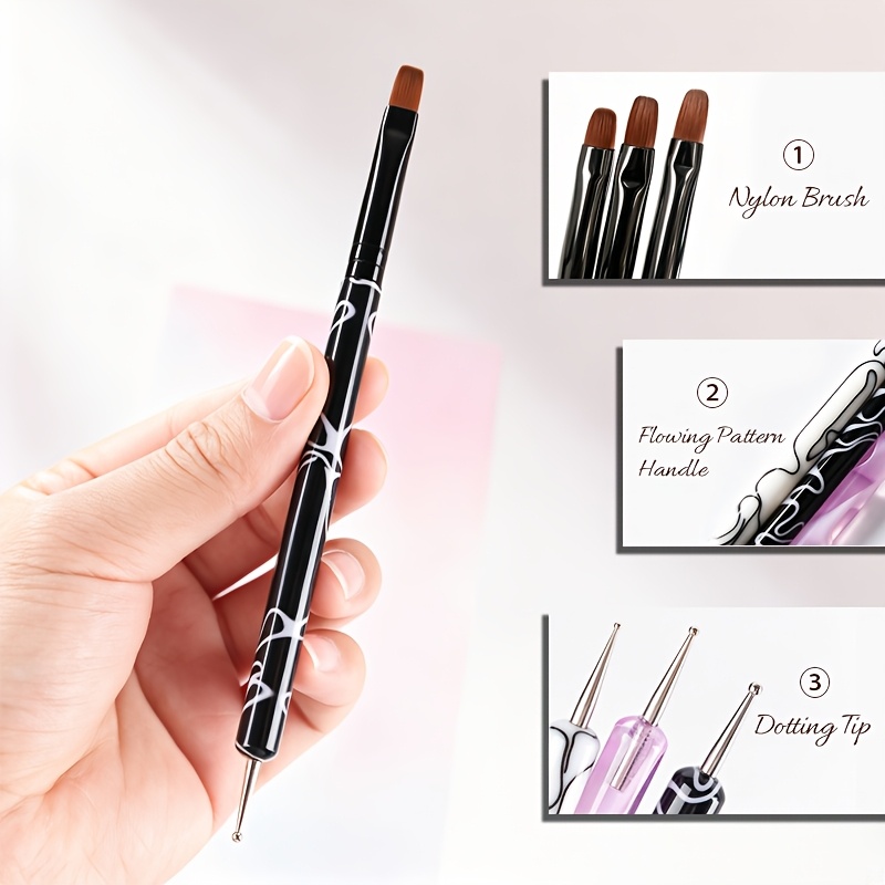 2-in-1 Dual Ended Nail Art Brush & Dotting Pen
