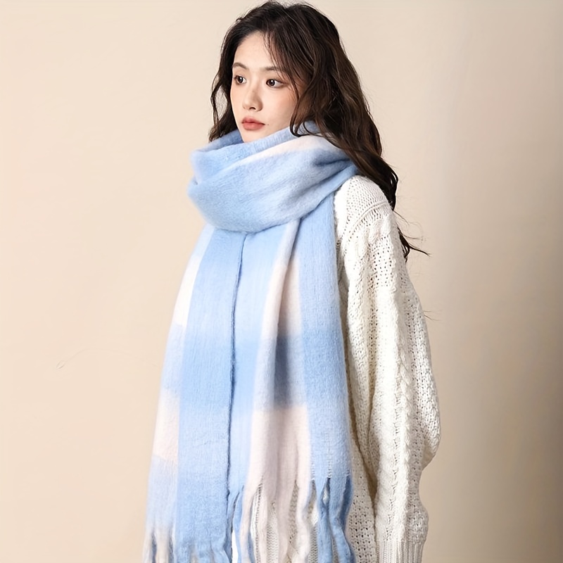 9-Month Women's Elegant Scarf Spring, Autumn Non-Stretch Fashion  Solid Color Neck Cover for Daily and Dressy Outfits Hand/* Mother’s Day 