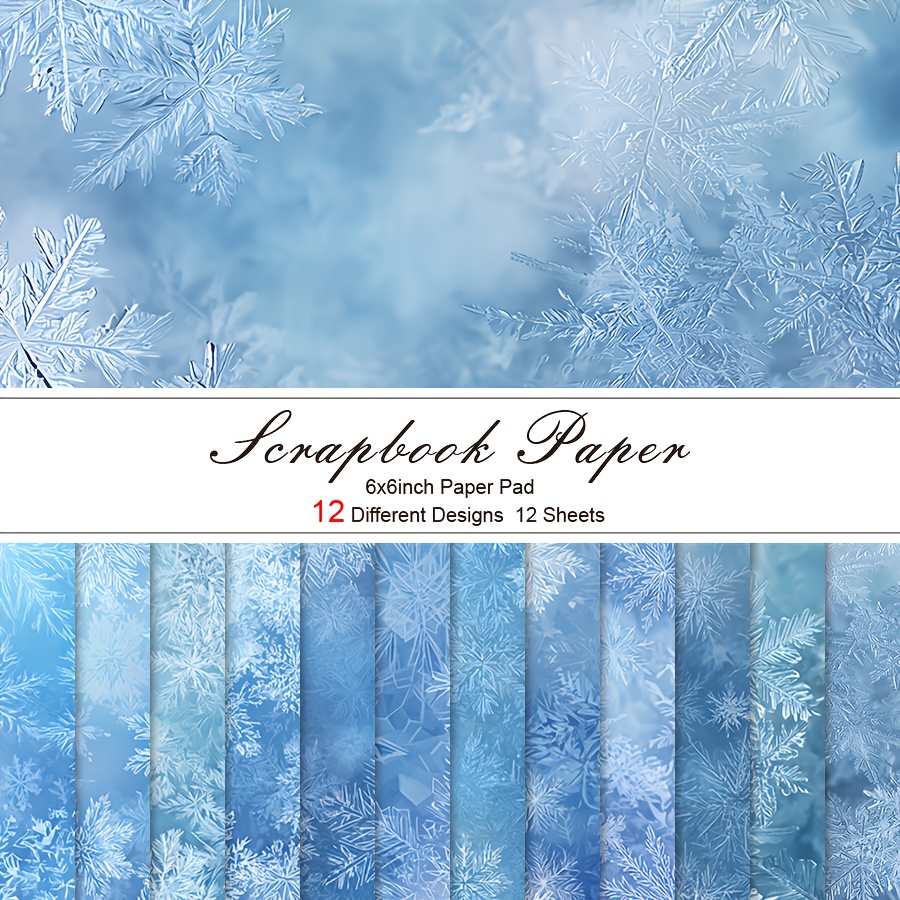 TEMU 12 Fogli 6�6'' Carta per Scrapbooking Fai da Te, Materiale Decorativo per Confezioni Regalo, Forniture Colorate per Creazioni , Kit di Carta per