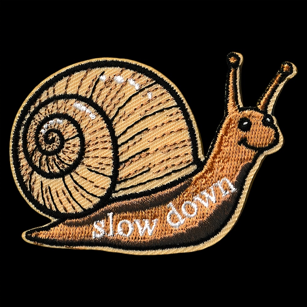 

Snail Iron-on Patch, Embroidered Cartoon Applique For Jeans And Backpacks - ", Iron On Patch