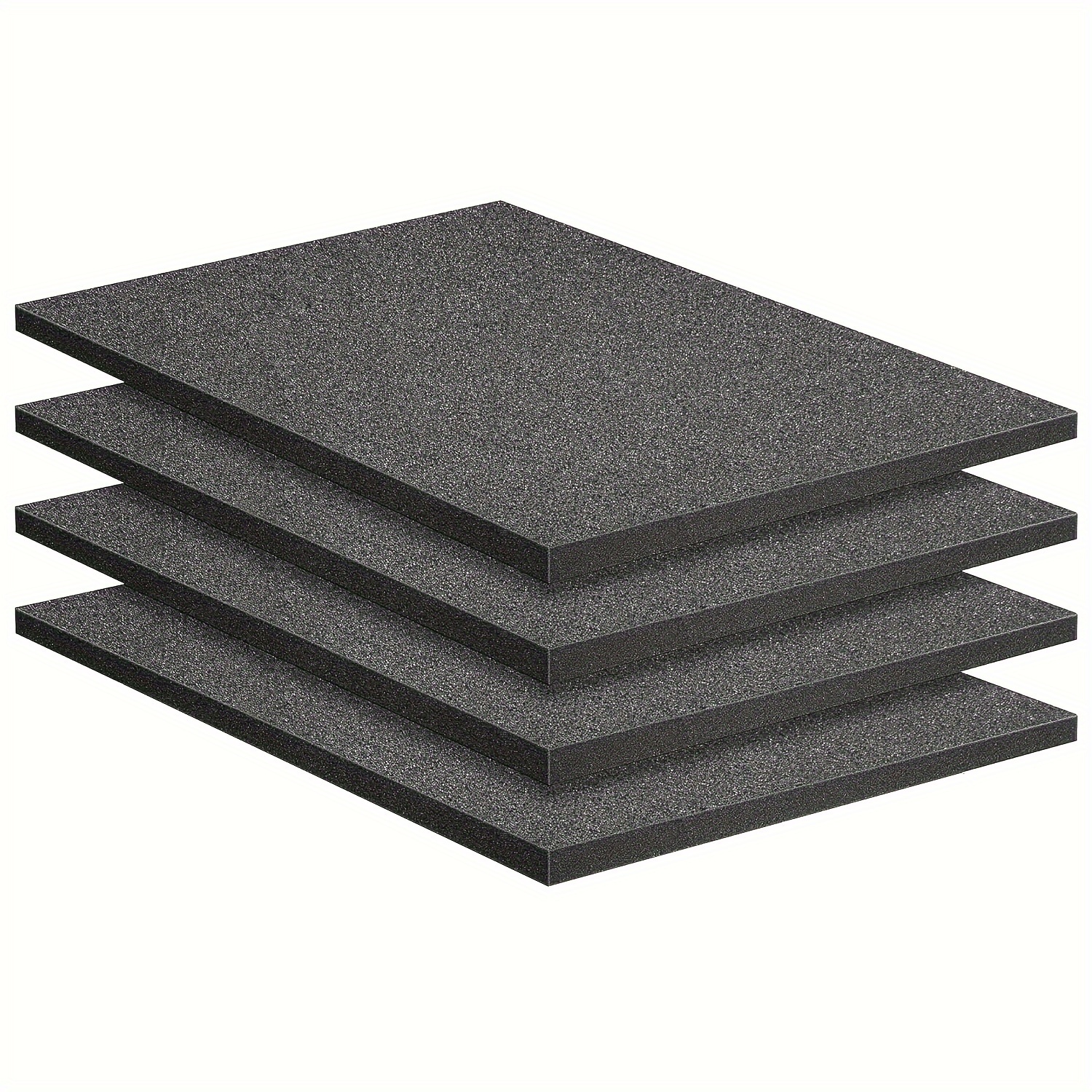 

Pack de 4 Feuilles de Mousse Noire Découpables - Inserts de Rembourrage en Polyuréthane pour Boîtes à Outils, Boîtes de Rangement de Jeux & Tiroirs