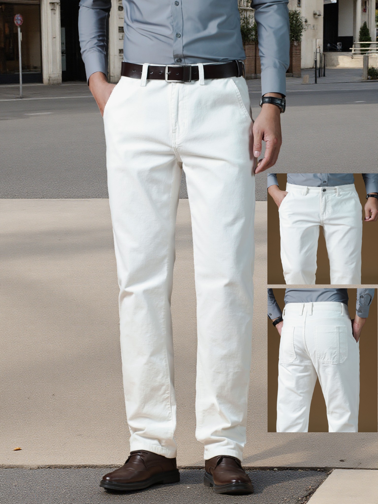 princess polly baby blue dress White Designer Pants for Men main image 1