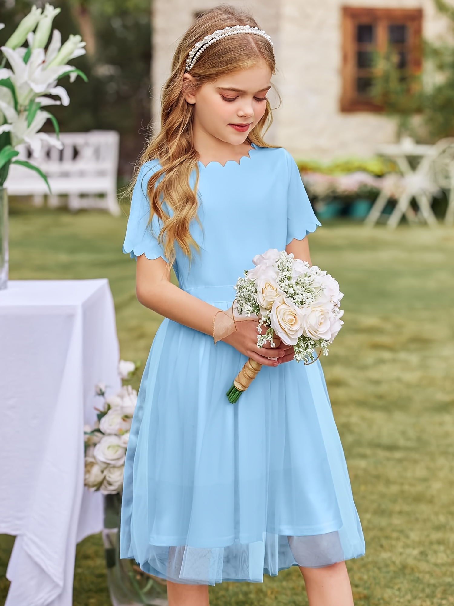 girls dress party flower girls dress tutu fluffy summer