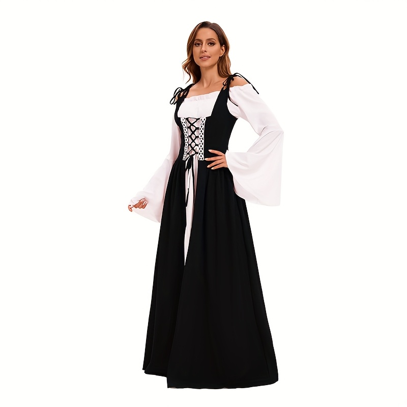vestido medieval renascentista feminino de com Temu Brazil