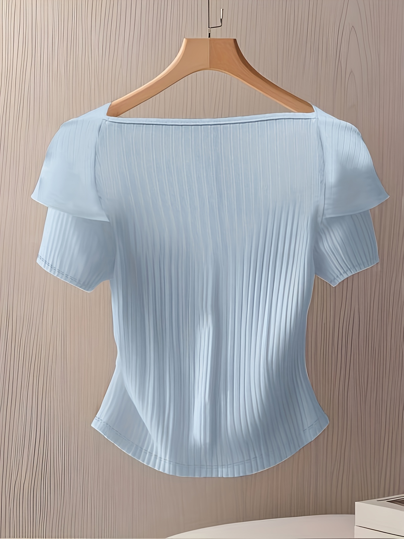 Women's Summer Short Sleeve Top - Elegant Middle Eastern-Inspired Button-Front Design, Lightweight Breathable Fabric, Machine Washable Solid Color Blouse for Casual & Formal Wear, Versatile Clothing, Sophisticated Style, Ribbed Texture, Stylish Women