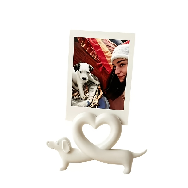 TEMU Ornements de cadre photo Polo Chien , décoration de bureau de style nordique, cadre photo commémoratif pour animaux de compagnie, clip photo,