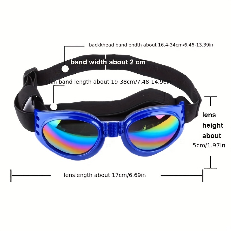 1pc of collapsible dog glasses suitable for   a stylish   with adjustable shoulder straps suitable for small and medium sized dogs Product details 1