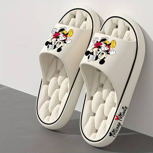mouse unisex eva slippers soft comfortable non slip indoor outdoor house shoes with ventilation holes slip for women men black white couples slippers house slippers