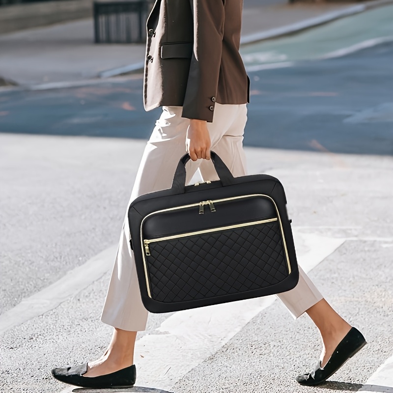 TEMU Newhey Briefcase Laptop Bag 17.3-inch Large Capacity Laptop Case Ideal For Work, Travel, And Daily Commuting