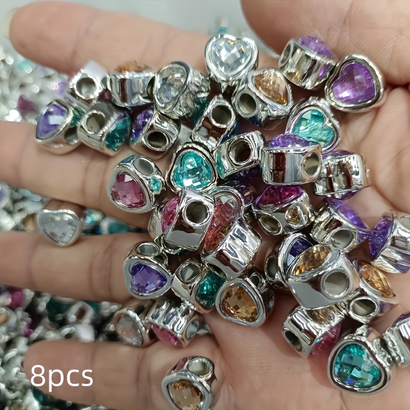 Image of Random 8pcs Mixed Colors High Gloss Acrylic , Suitable For Jewelry Making Fashion Bracelet Necklace Handcraft Materials