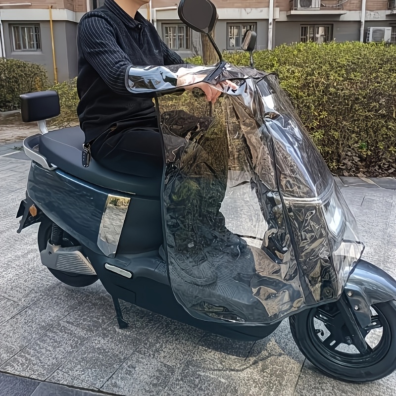 TEMU Foldable Electric Bike Windshield Protection Cover Battery Motorcycle Windshield Transparent Universal, Outdoor Riding, Riding Gear