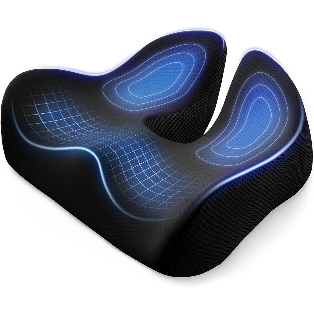 TEMU Seat Cushions, Memory Foam Office Chair Cushion, Ergonomic Support Desk Chair Cushions Seat Pad For Office Chair/ Seat/wheelchair/gaming Chairs,