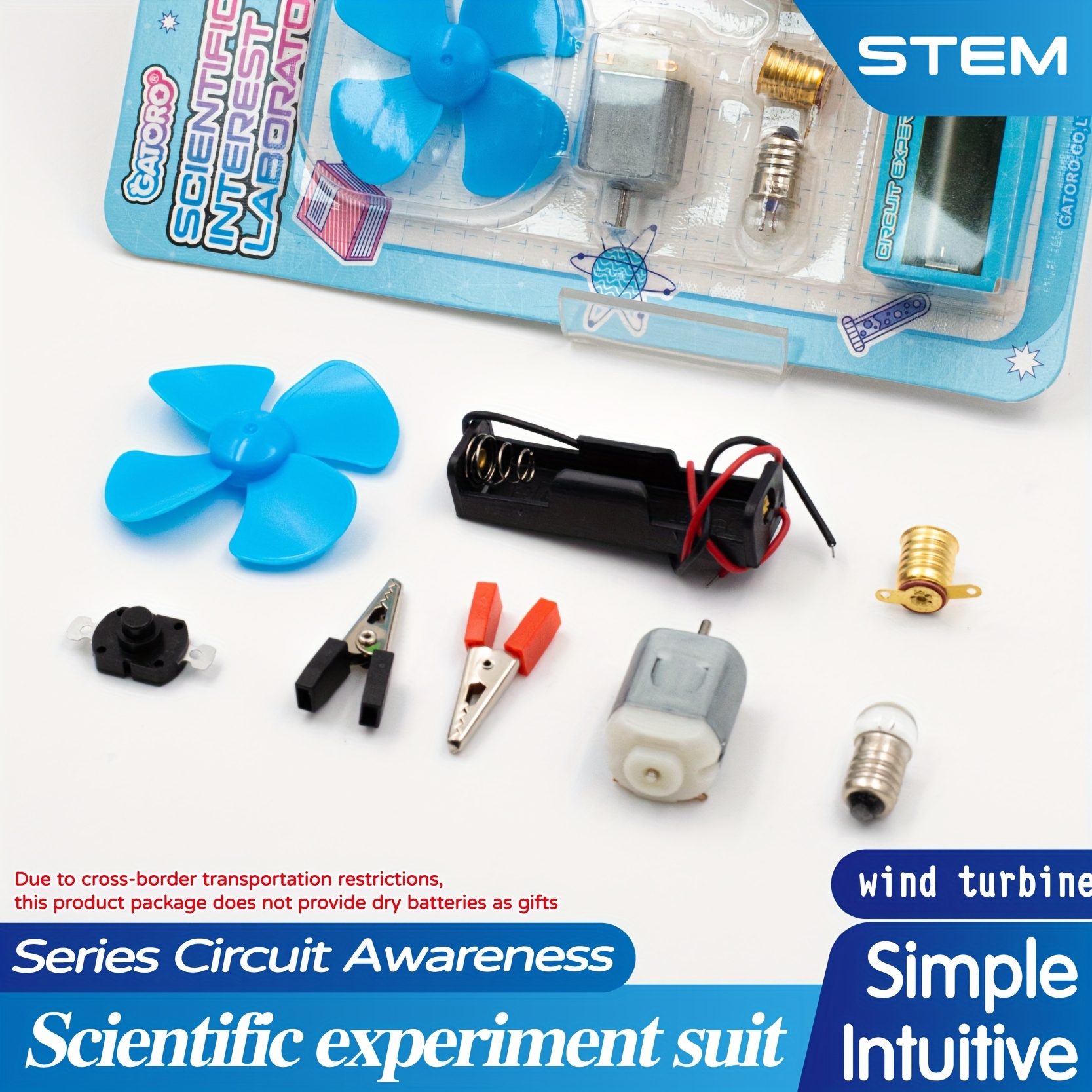 Random Fan Blades Color Electrical Circuit Experiment Kit