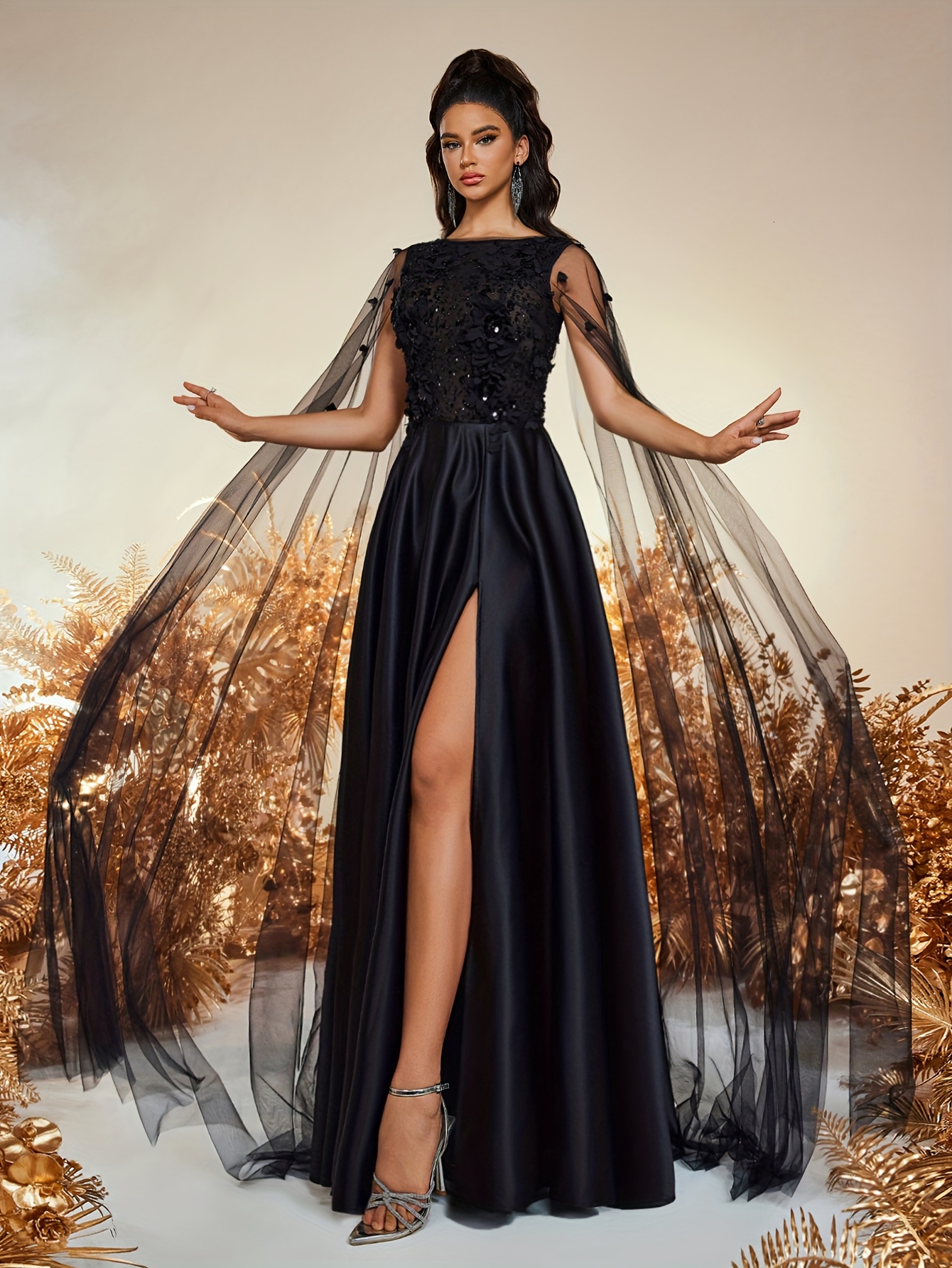 black long slip dress Long Slip main image 1